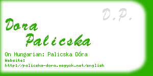 dora palicska business card